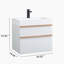 Meuble-lavabo mural blanc 24 po avec lavabo en acrylique intégré, 2 tiroirs à fermeture en douceur, armoire flottante pré-assemblée et moderne-1481445551-1481445554