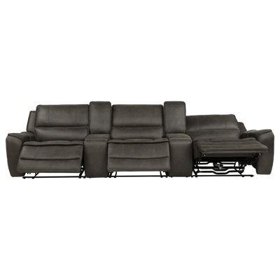Siège de cinéma 5 pièces Norlina 3 pièces avec consoles doubles gris
