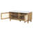Boho Rattan Entryway Bench with Storage, Cushioned Wooden Shoe Organizer for Hallway-2038055131