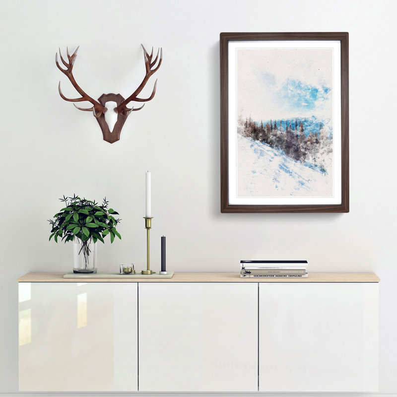 Revelstoke Mountain in Canada - Picture Frame Painting Print, Walnut Framed, 87cm H x 62cm W x 2cm D