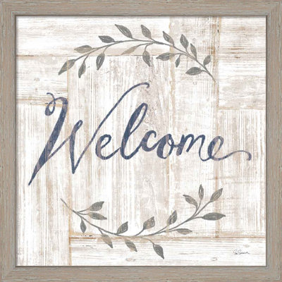 Woodgrain Welcome par Sue Schlabach - impression encadrée