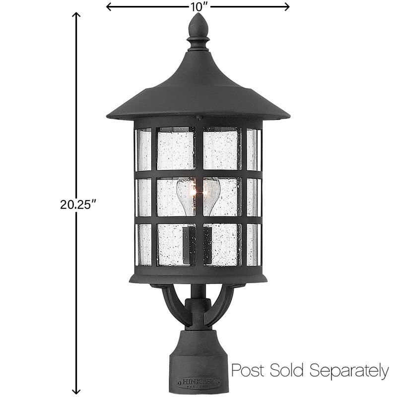 Freeport 1 Light Lantern Head, Black, MED