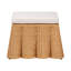 Palm Bohemian Honey Scallop Rattan Ottoman