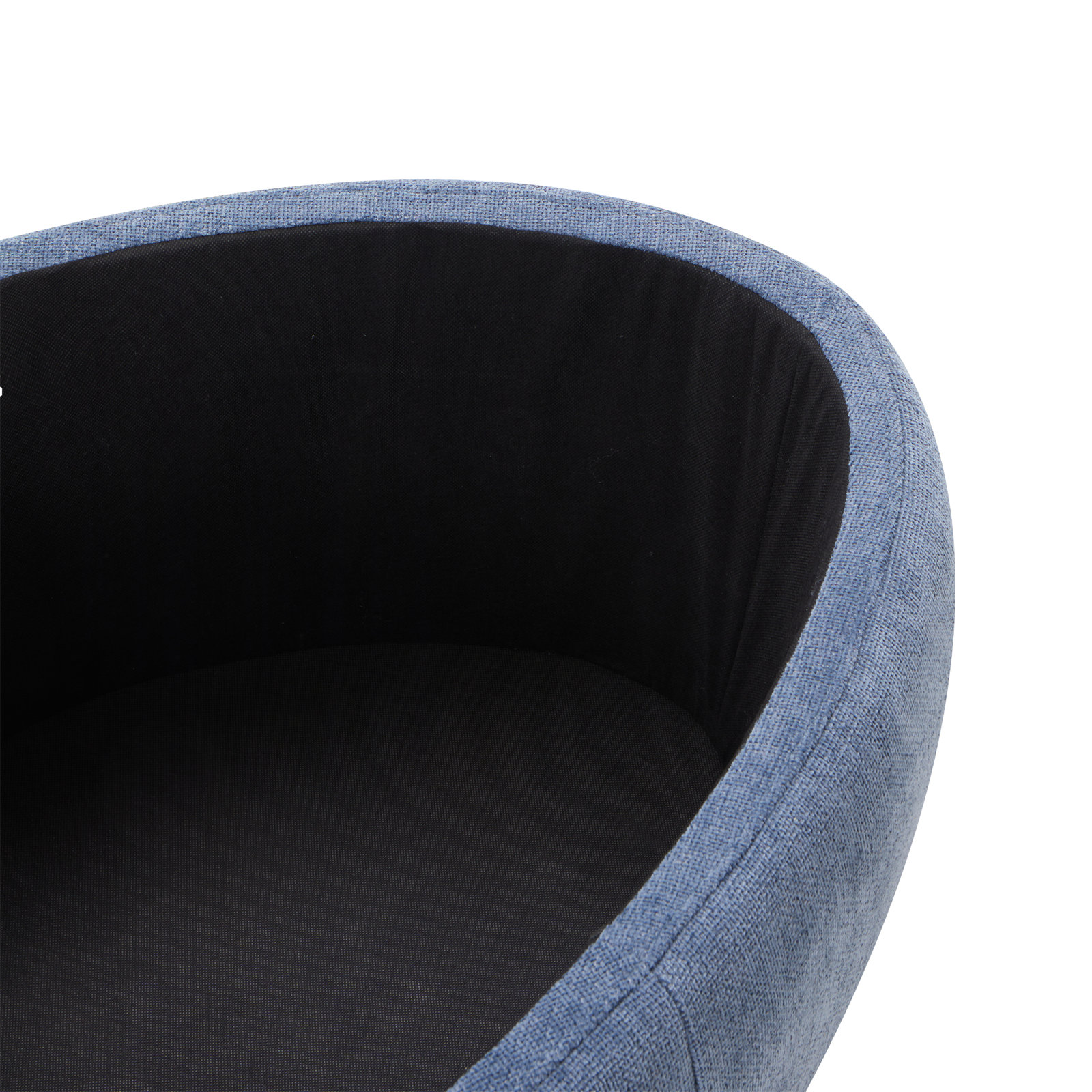 Hoya 34" Ottoman, Joyce Navy Performance Basketweave