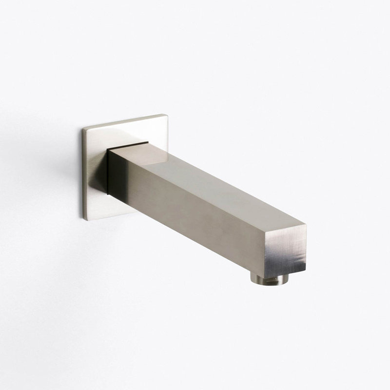 Devon 2-3 Way Shower Set With Tub Spout - Wall Mount - 12" Brass, Brushed Nickel
