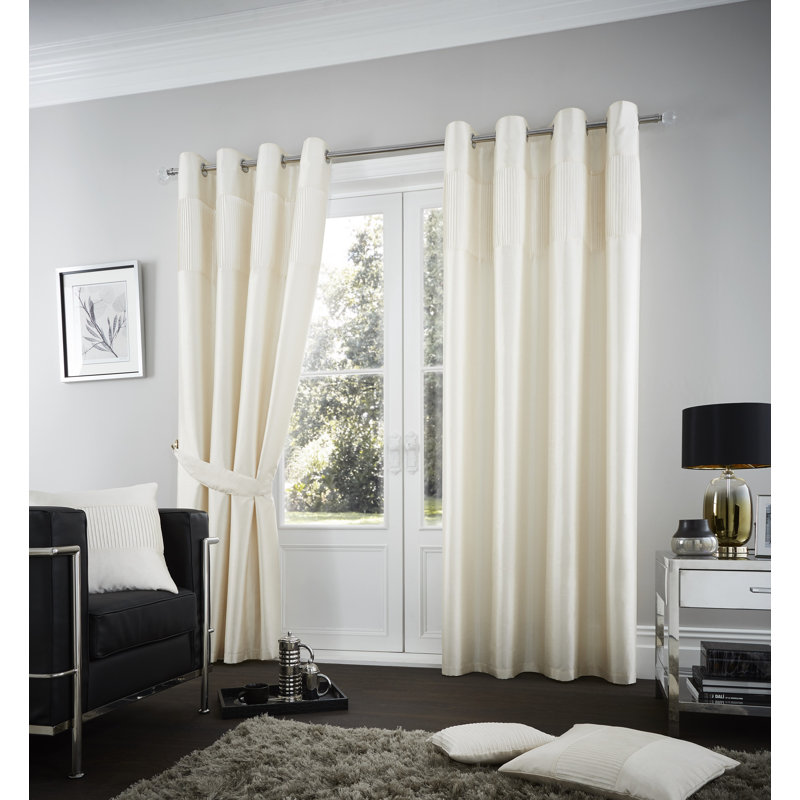 Fuel Room Darkening Curtain Pair, 167 W x 183 D cm, Silver