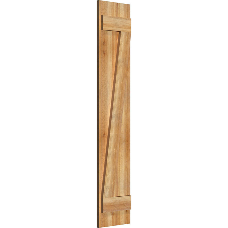 TimberCraft 5 3/8 "planches jointes avec n-lattes avec barre en Z, cèdre rouge de l'Ouest (par paire), 10 3/4 po, 53 po
