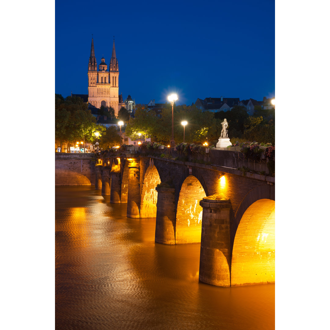 Night Angers by Sergiyn - Wrapped Canvas Photograph
