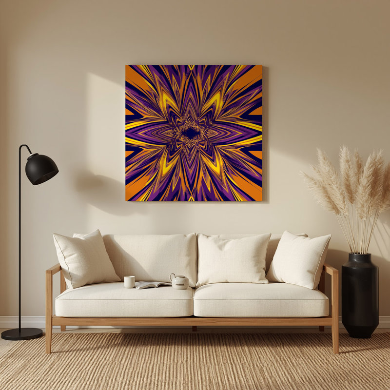 Art mural brun op Op 37, H 12 po x l 12 po