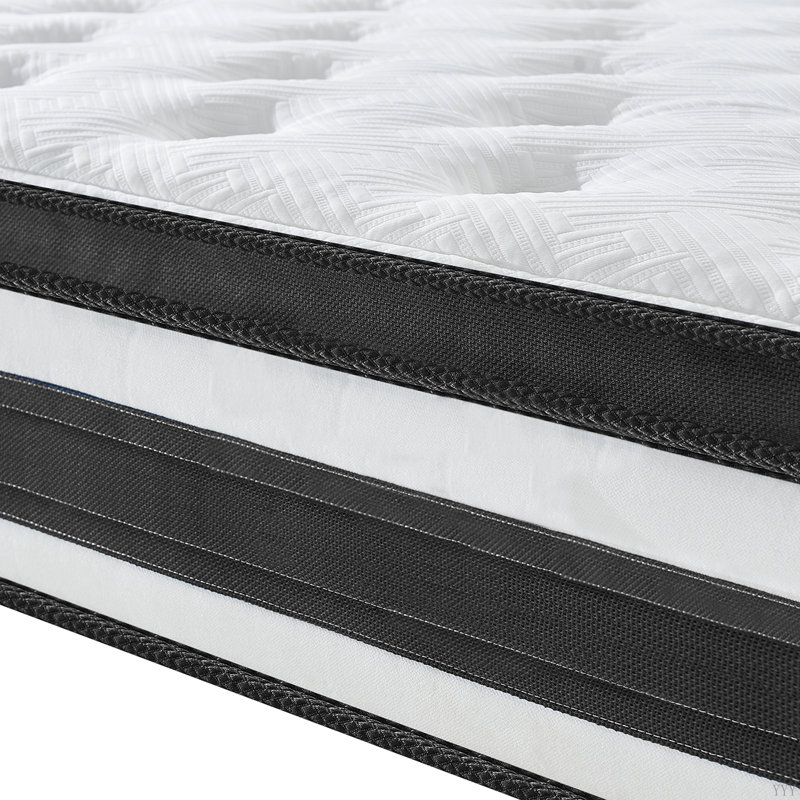 Matelas hybride à ressorts ensachés 12 pouces Oeko-Tex100, Simple extra long
