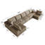 Canapé d'angle Compression Cloud, canapé moderne en velours côtelé moelleux en forme de U de 166 pouces pour la maison-1695756587