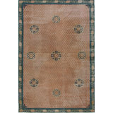 Antique Chinese Room Size Wool Rose Rug