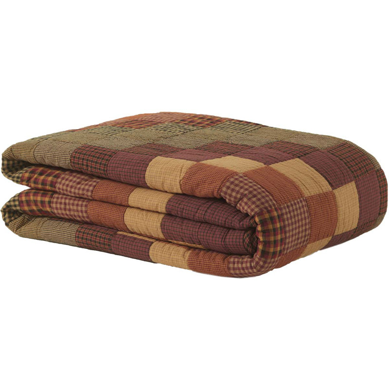 Heritage Farms Twin Reversible Cotton Patchwork Quilt Set