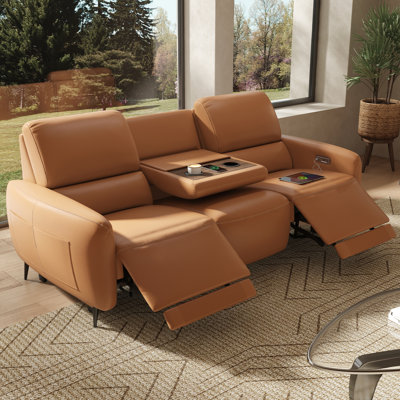 Pursifull Power Zero Wall Reclining Sofa with USB Ports