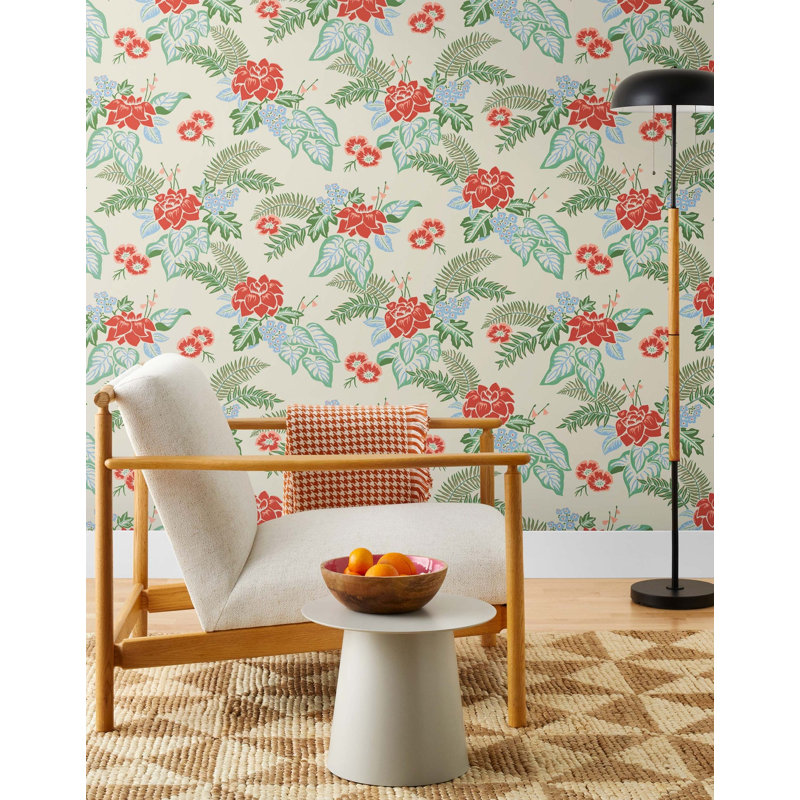 Lanai Wallpaper | Traditional / Roll - 27" x 30', Parchment