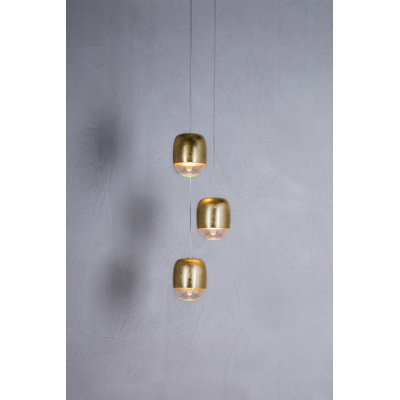 Gong 3 - Light Chrome Cluster Pendant