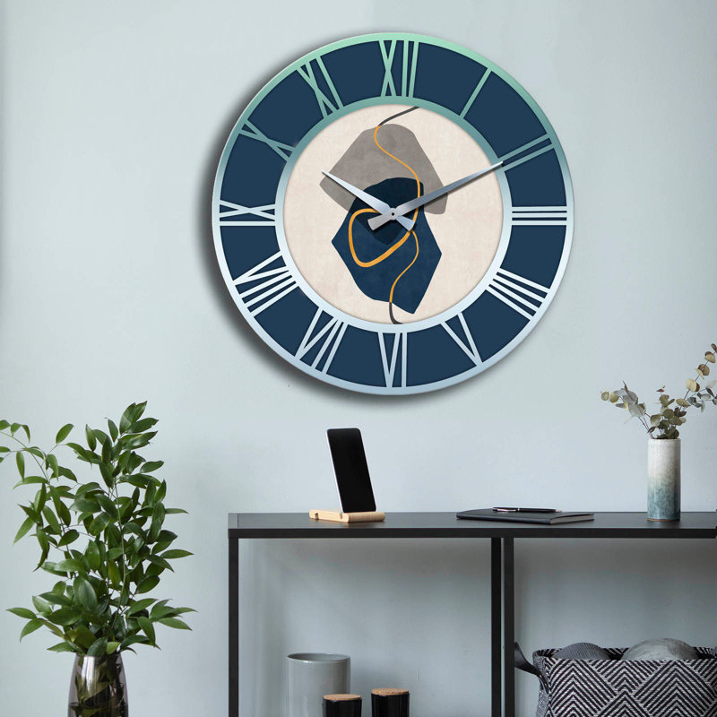 Horloge murale élégante Elegant, 19,7 pouces de diamètre | 100% panneau de fibres à densité moyenne, épaisseur: 0,2 pouce | Design minimaliste élégant pour la décoration de la maison et du bureau | Parfait pour le salon, la chambre à coucher et la cuisine