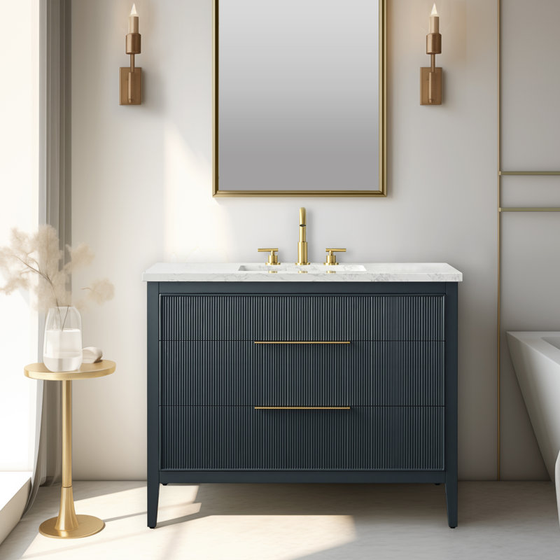 Emma 42" W Single Vanity, Vintage Blue