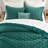 Reversible Diamond Embossed Bedspread Set – Geometric Quilt With Shams-126503867-126503877