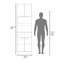 Armoire pour garde-manger Otomo, avec 5 tablettes et 4 portes, noir, gris clair