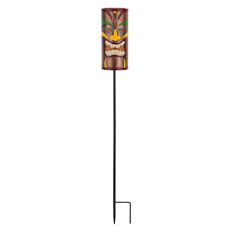 Brown Tiki Solar Garden Stake with LED Lights