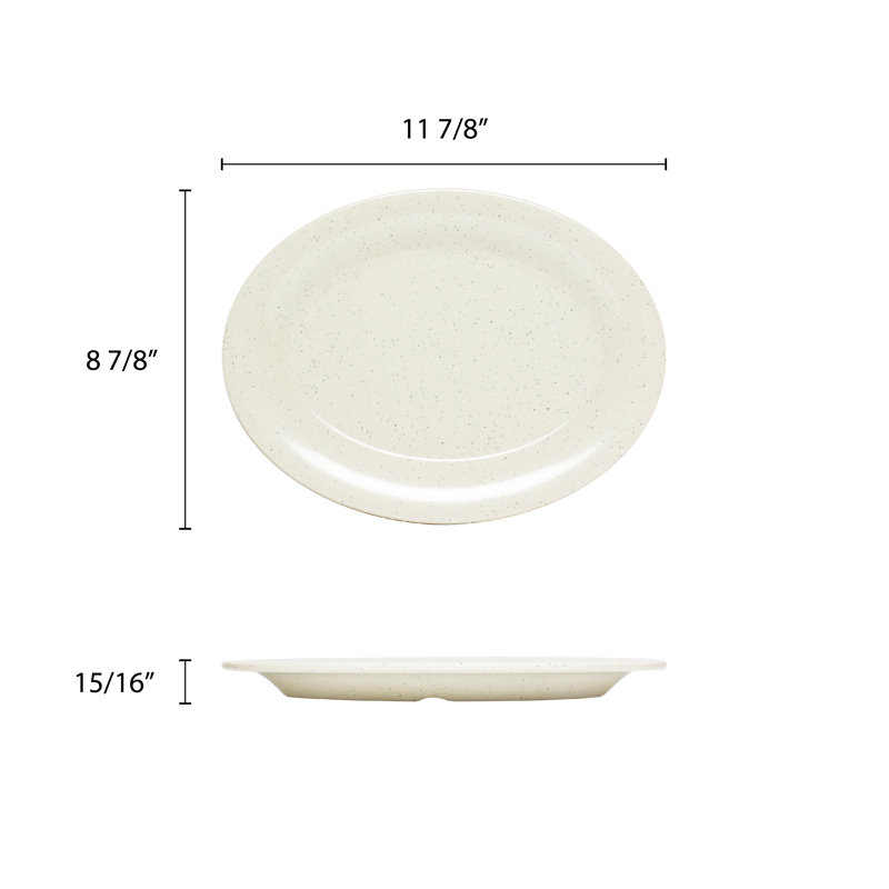 Thunder Group Inc. San Marino Melamine Platter, 0.94" H x 12" W x 9" D