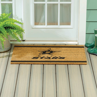 Dallas Stars Large One Colour Coir Mat, 36"x24"