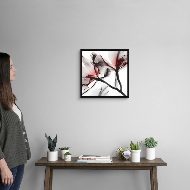 " Coral Lustre 1 " by Albert Koetsier, 18" H x 18" W x 1.75" D, Black Framed