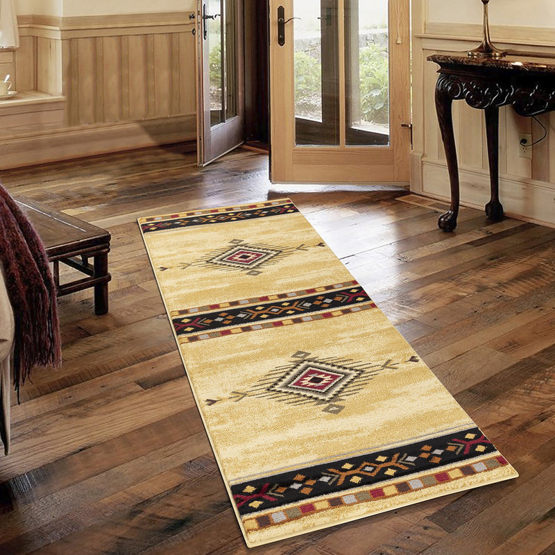 Tapis crème Tribes, Rectangle 5 pi 3 po x 7 pi 3 po