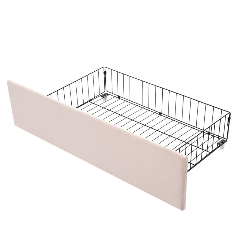 Daybed With 2 Storage Drawers, Single (3'), Pink
