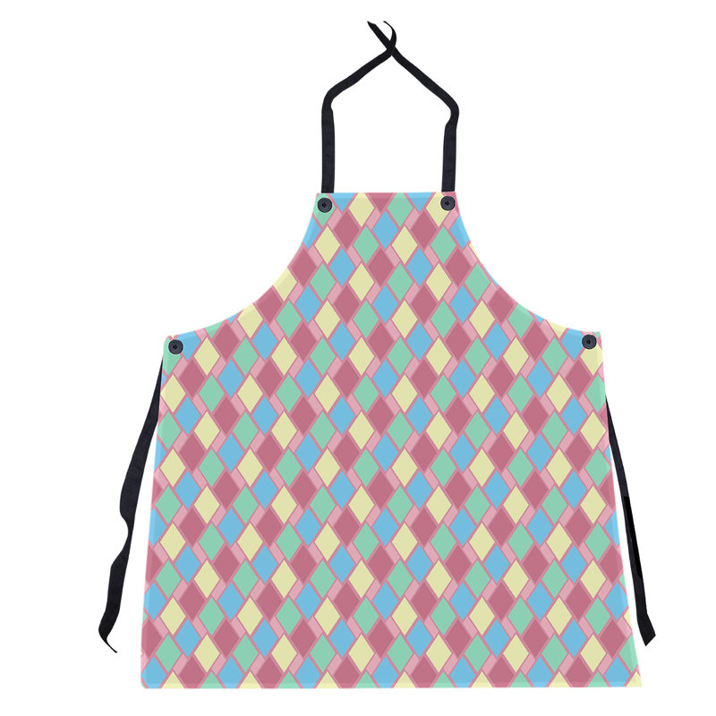 Tablier à carreaux, Rose multicolore