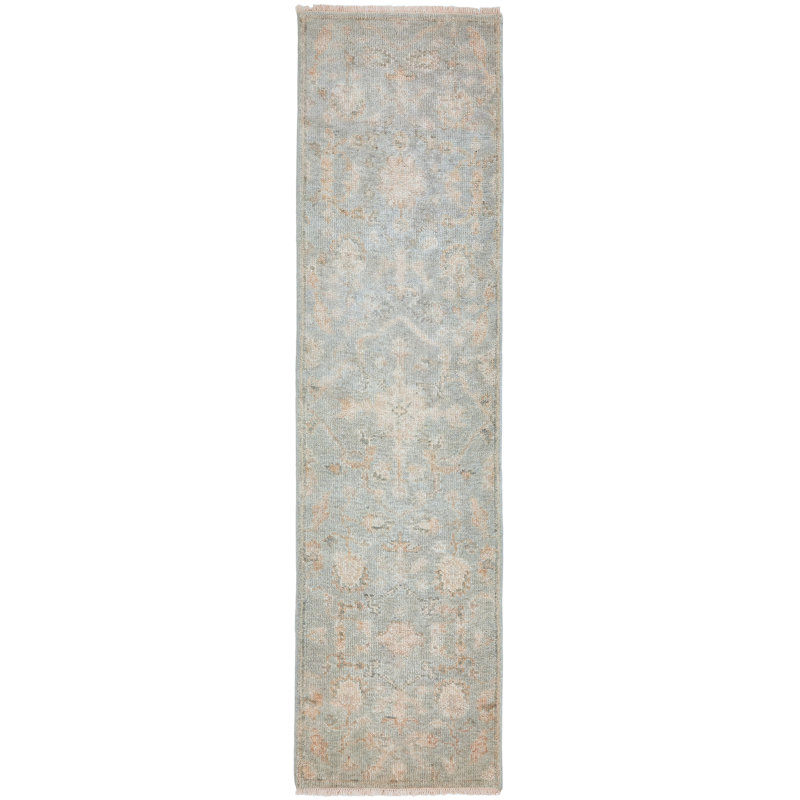 Pilon Wool Flroal Area Rug, Runner 2'6" x 10'