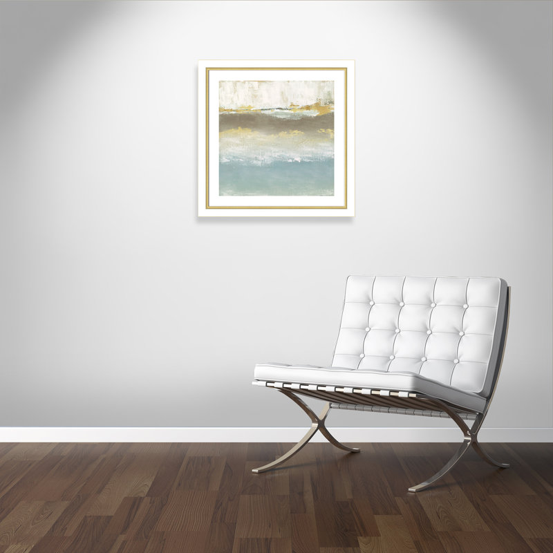 Douce consolation - peinture encadrée, Blanc/doré, H 29,75 po x l 29,75 po x P 1,13 po