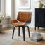 Faux Leather Swivel Side Chair-427297138-427295722