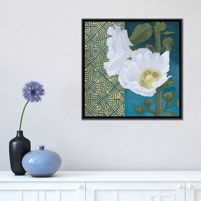 « mollement soirée iii », impression sur toile tendue, H 18 po x l 18 po x P 1,5 po, Toile avec cadre noir, Pas de tapis