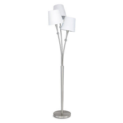 68'' Brushed Nickel Tree Floor Lamp