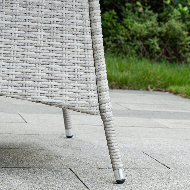 Algird Wicker Rectangular Patio Dining Table