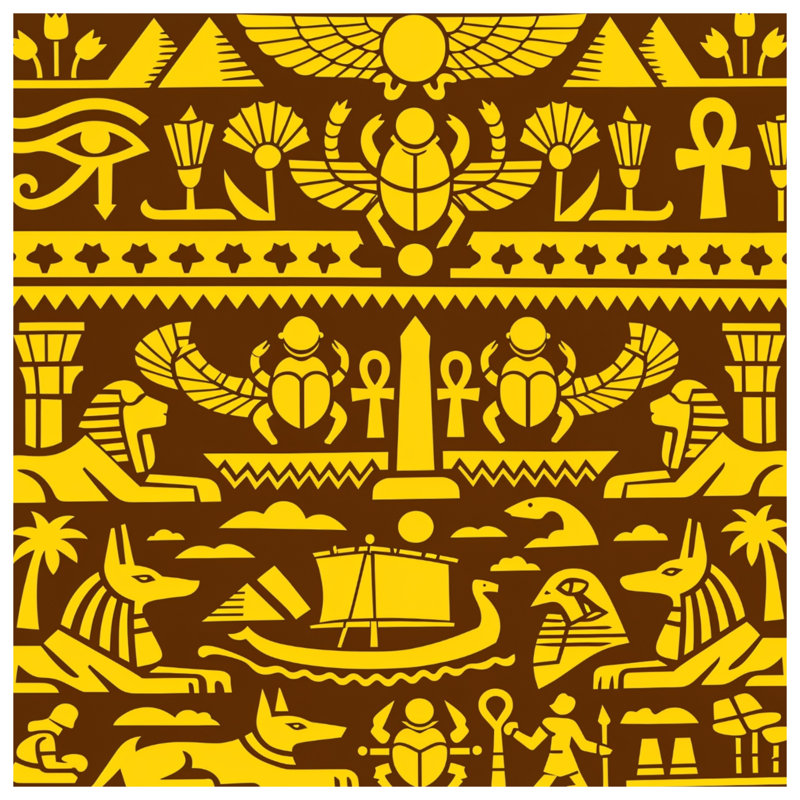 Egyptian Symbols Pattern Blankets, 50in W x 60in H