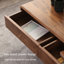 Table basse moderne et minimaliste en bois avec rangement-160776075