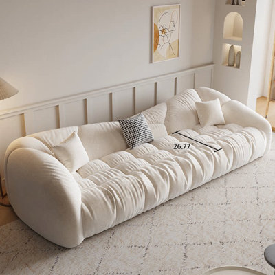 Coussin modulaire beige en polyester