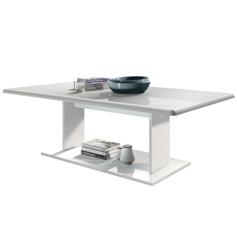 Akamu Trestle Coffee Table, White