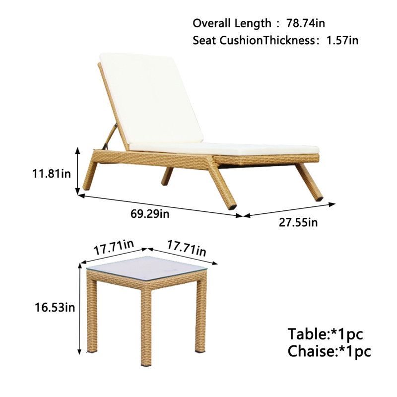 Briance Outdoor Chaise Lounge Set