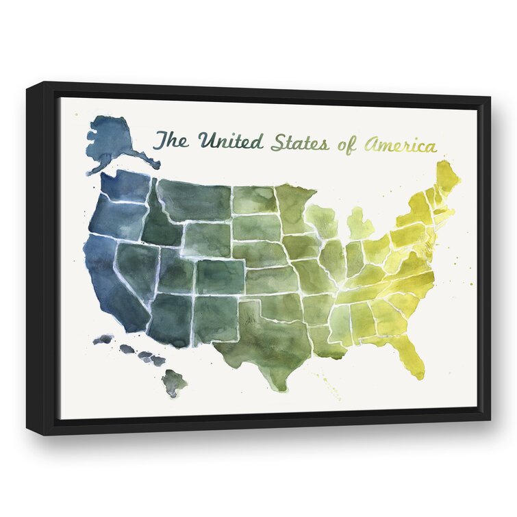 Ebern Designs United States Map On Canvas Print | Wayfair