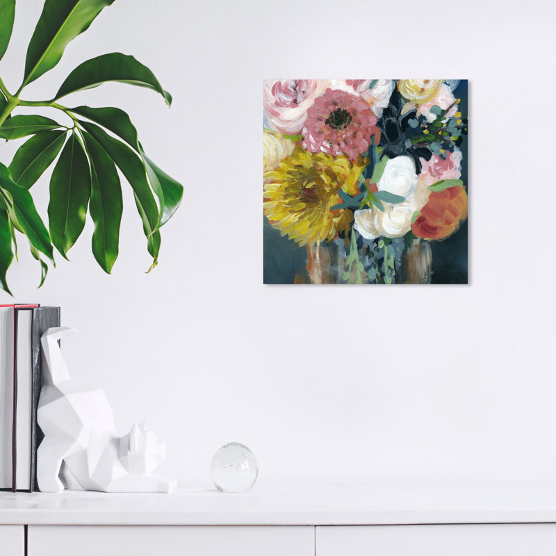 Impression sur toile rose et rose, H 12 po x l 12 po x P 0,8 po