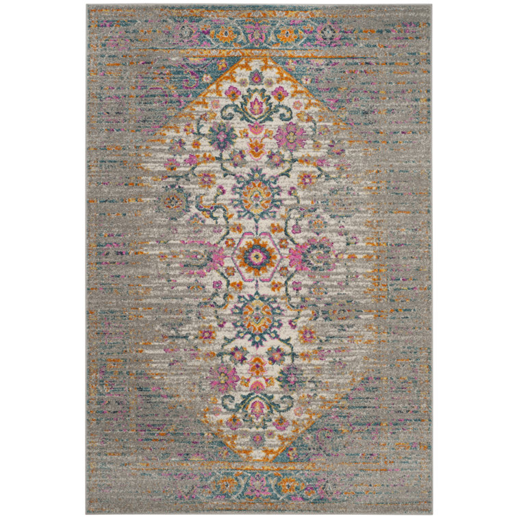 Felty Oriental Light Gray Area Rug
