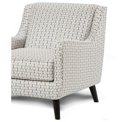 Fauteuil rembourré en tissu doux au tissage doux Pieds arrondis inclinés Accoudoirs inclinés multi-finis Espace de vie principal