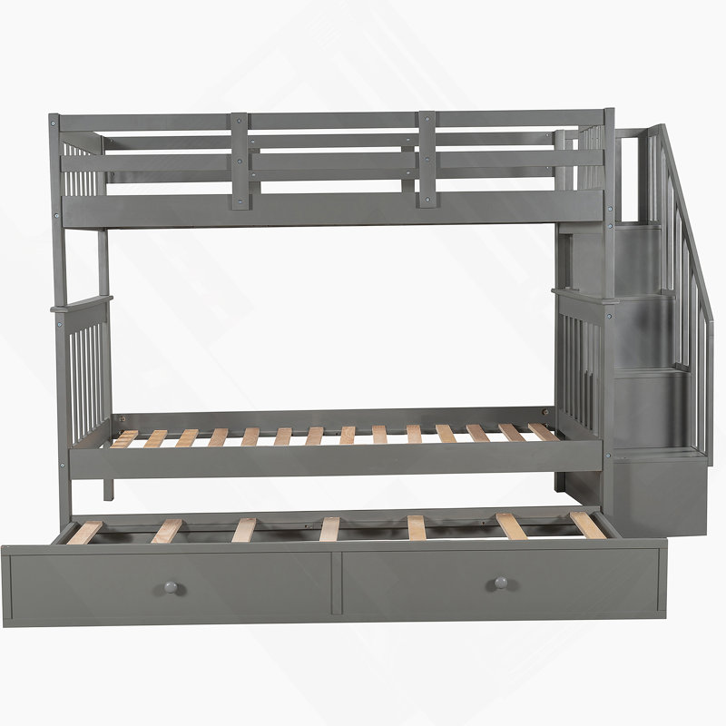 Stairwayover- Bunk Bed With  Trundle  Bedroomdormadults Old Sku: LPAAE, Grey