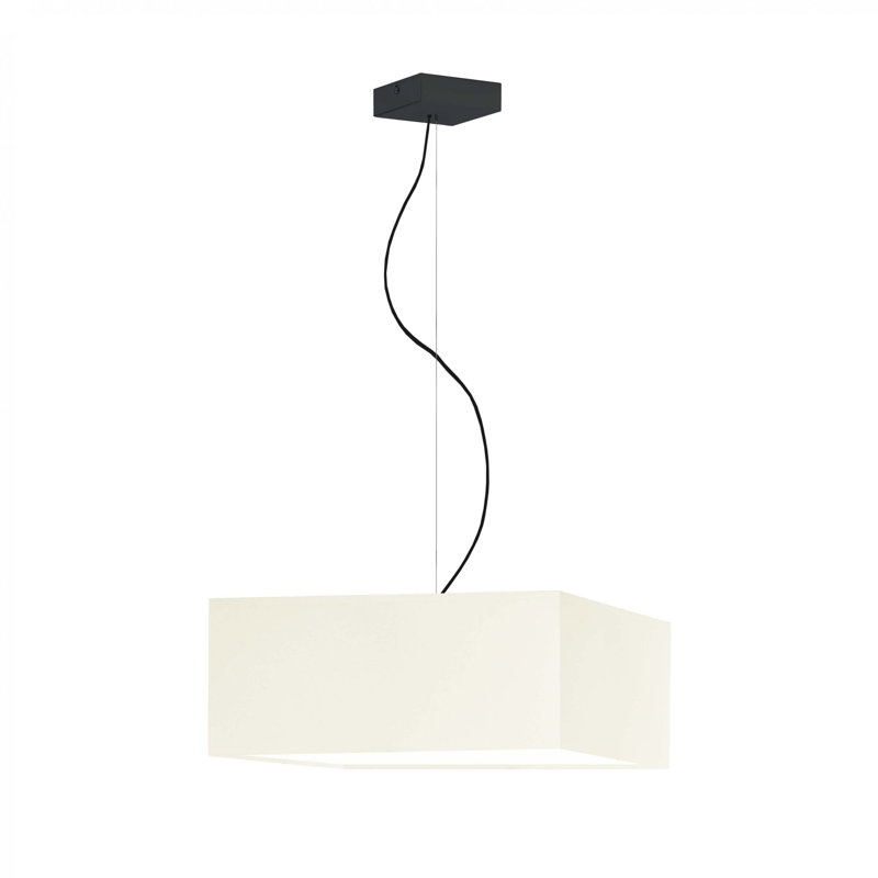 Debarata 1 - Light Square/Rectangle Pendant, Black, Cream