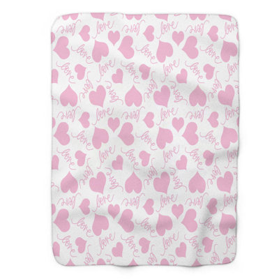 Sweet Hearts - 1 Piece Premium Sherpa Blanket 0164