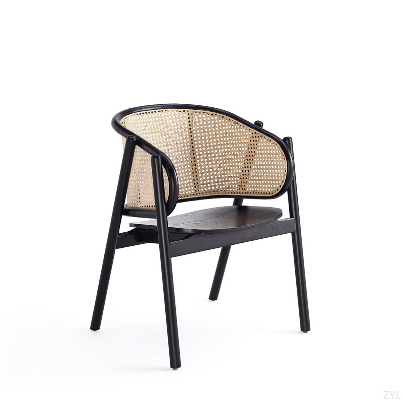 Fauteuil Versailles en bois et noir